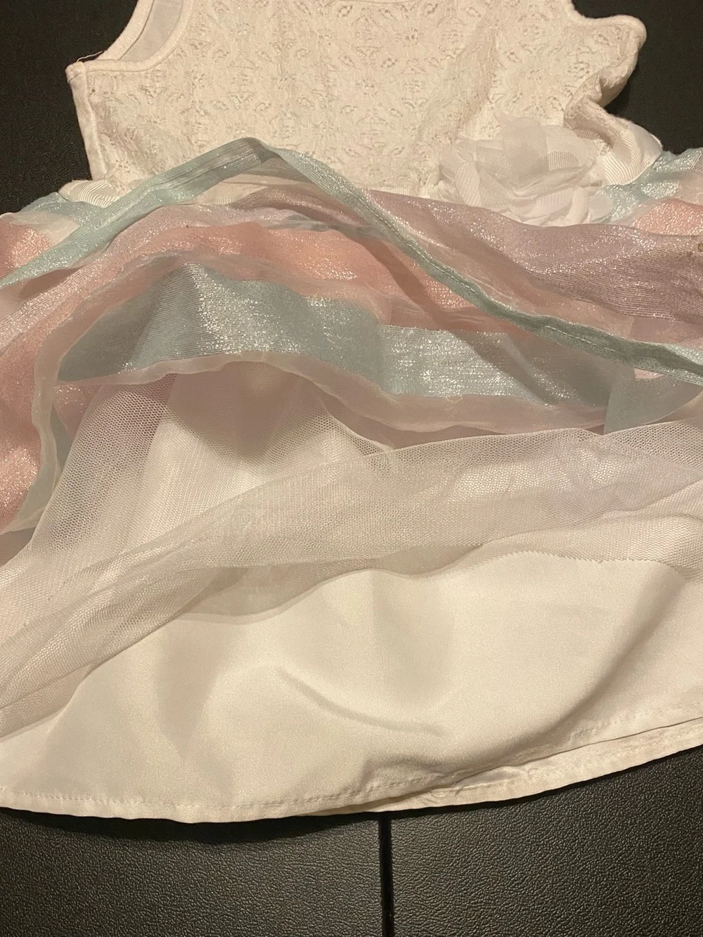 The Children's Place Mint & Blush Layered Tulle Party Dresses (Lot of 2)